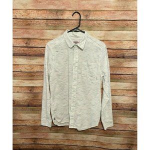 Nixon Shirt Small Marquez White Blue Striped Long Sleeve Button Up Casual